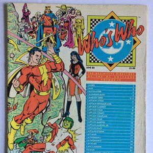 Who's Who #4 (Jun 1985, DC) Captain Marvel Cover